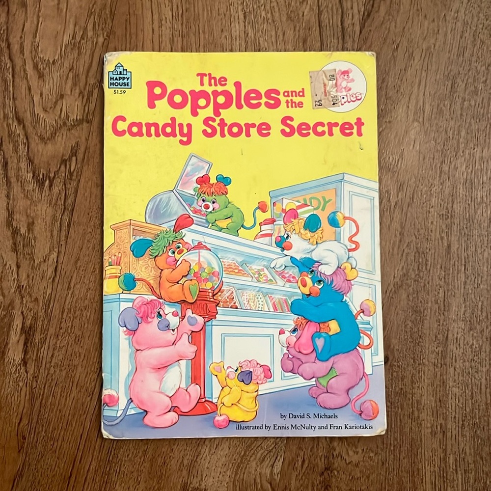 Vintage The Popples and the Candy Store Secret Book 1986